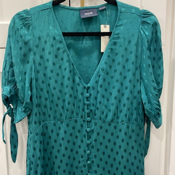 NWT Maeve by Anthropologie Eudora Turquoise Dress - Picture 6 of 15